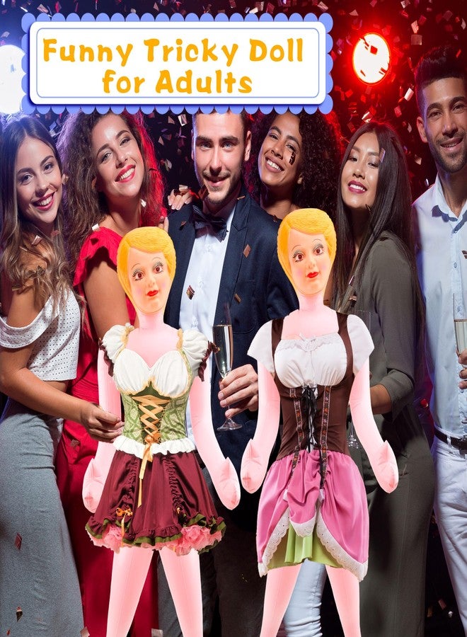 Drayear 2 Pieces Inflatable Funny Doll Prank Blow Up Doll Tricky Inflatable Doll for Bachelorette Party Prank Gag Gift Halloween Holiday Decoration - Image 4